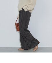 ウールライク ピンストライプ ワイドパンツ（S～M）