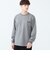 ワンポイント フェイクスエード ロングスリーブ Tシャツ