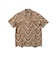 Open Collar Block Print Zig-Zag