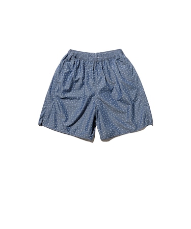 MIL Athletic Shorts NYCO Indigo Chambray Discharge Print