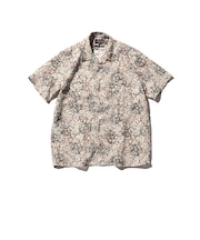 Open Collar Jacquard Mapping Print