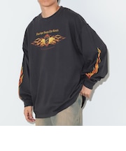 ワイルド プリント ロングスリーブ Tシャツ