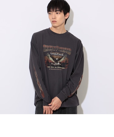 ワイルド プリント ロングスリーブ Tシャツ