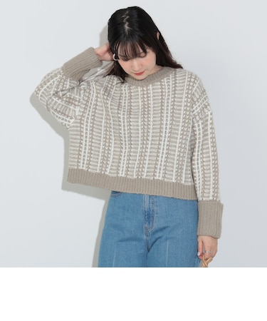 ターンバックスリーブ ニット（ウォッシャブル）