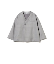 セレモニー チェック ノーカラー ジャケット（100～130cm）