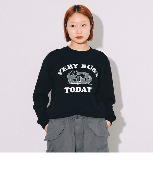 BEAMS / Very Busy Today Crewneck Sweat