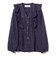 【別注】Sara mallika / COTTON STRIPE JACQUARD FRILL TUNIC