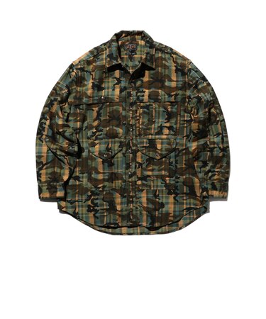 Adventure Shirt Work Plaid Camo Over Print
