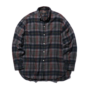 B.D. Classic-fit Indian flannel Plaid Over Dye