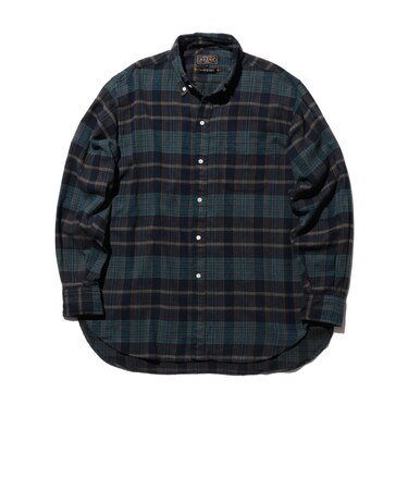 B.D. Classic-fit Indian flannel Plaid Over Dye