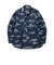 WORK Classic-fit Denim Discharge Jouy Print