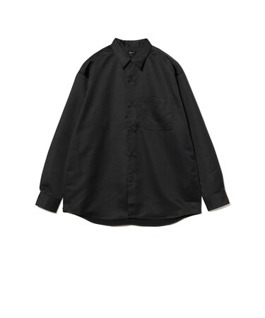 リラックスフィット レザールック シャツ