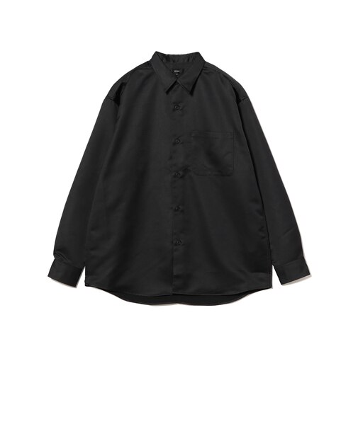 リラックスフィット レザールック シャツ