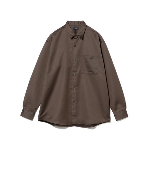 リラックスフィット レザールック シャツ