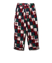 2 Pleats Relax Indian flannel Patchwork