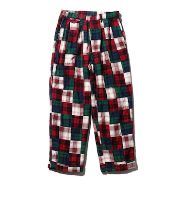 2 Pleats Relax Indian flannel Patchwork