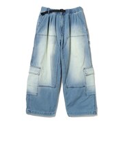 ワイドストレート ダック ダブルニー カーゴパンツ