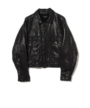 ワイドショートフィット シープレザー ジャケット