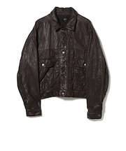 ワイドショートフィット シープレザー ジャケット