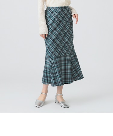 チェック キリカエ マーメイド スカート