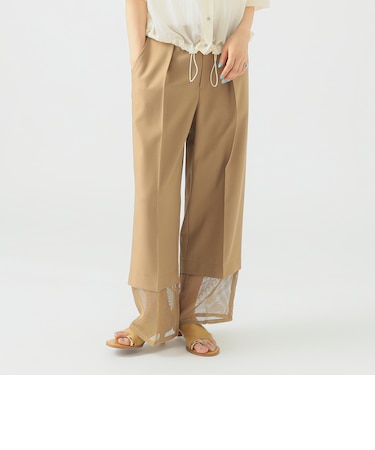 撥水 メッシュヘム パンツ