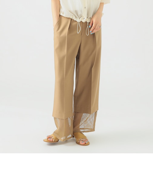 撥水 メッシュヘム パンツ