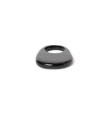 L’INDO CHINEUR / High rounded ring in plain black horn