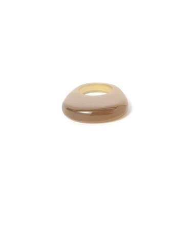L’INDO CHINEUR / High rounded ring in plain black horn