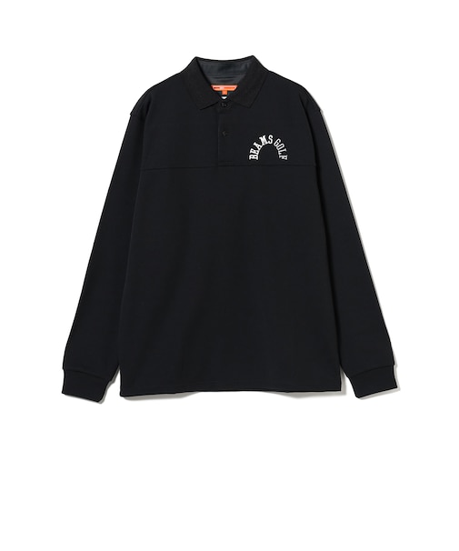 ORANGE LABEL / アーチロゴ 切替え ストレッチ 長袖ポロシャツ（UVカット）