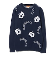 ORANGE LABEL / ロゴ総柄 プルオーバーニット