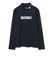 ORANGE LABEL / リスプリント モックネックシャツ（UVカット・接触冷感）