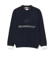ORANGE LABEL / ジャカードロゴ バイカラーニット