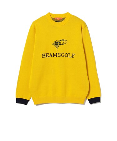 ORANGE LABEL / ジャカードロゴ バイカラーニット