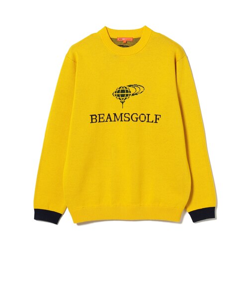 ORANGE LABEL / ジャカードロゴ バイカラーニット