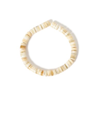 L’INDO CHINEUR / Pastilles elastic bracelet in blond horn