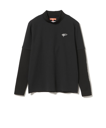ORANGE LABEL / ワッフル切り替え ロングスリーブモックネック