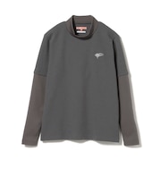 ORANGE LABEL / ワッフル切り替え ロングスリーブモックネック