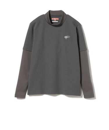 ORANGE LABEL / ワッフル切り替え ロングスリーブモックネック