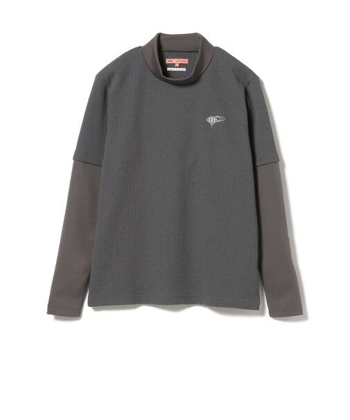 ORANGE LABEL / ワッフル切り替え ロングスリーブモックネック