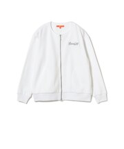 ORANGE LABEL / 裏起毛 ストレッチ ノーカラー ジップアップブルゾン