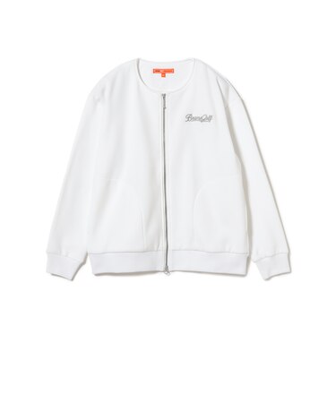ORANGE LABEL / 裏起毛 ストレッチ ノーカラー ジップアップブルゾン
