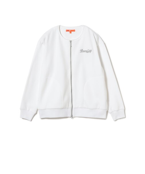 ORANGE LABEL / 裏起毛 ストレッチ ノーカラー ジップアップブルゾン