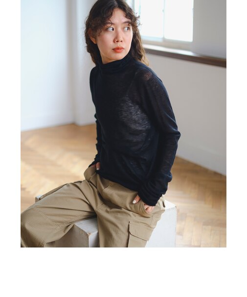 SIMPLE YET PVA WOOL タートルネック