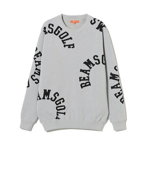 ORANGE LABEL / エアシャット裏地付き ロゴ柄 ニット