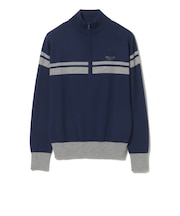 PURPLE LABEL / ハーフジップ ボーダー ニット