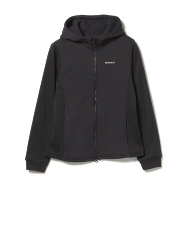 PURPLE LABEL / キルト 切り替え ジップアップ フーディー