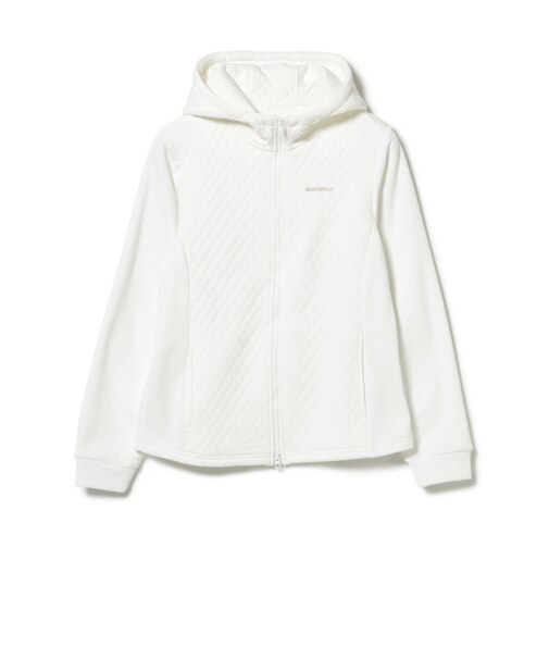 PURPLE LABEL / キルト 切り替え ジップアップ フーディー