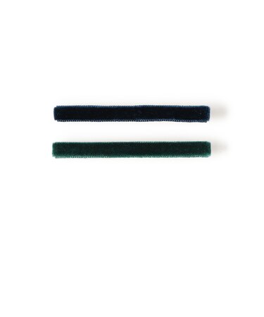 ベロア ヘア クリップ 2セット