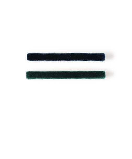 ベロア ヘア クリップ 2セット
