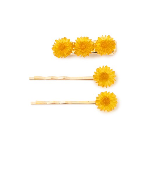 レトロ フラワー ヘアピン 3セット